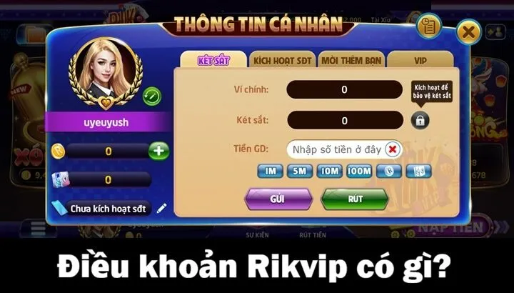 Điều khoản Rikvip đề cập đến những gì? 