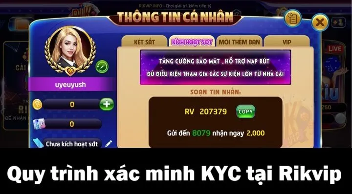 KYC 2 Xác minh KYC Rikvip như thế nào?