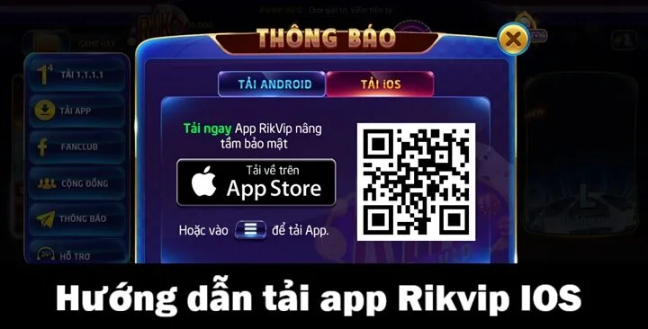 Hướng dẫn tải app Rik vip trên IOS & Android